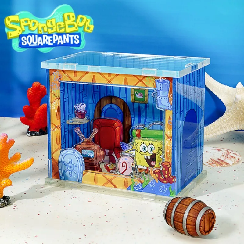 

SpongeBob SquarePants Theater Series 3D Puzzle Acrylic Cute Toy Model Desktop Ornaments Creative Children's Holiday Gift