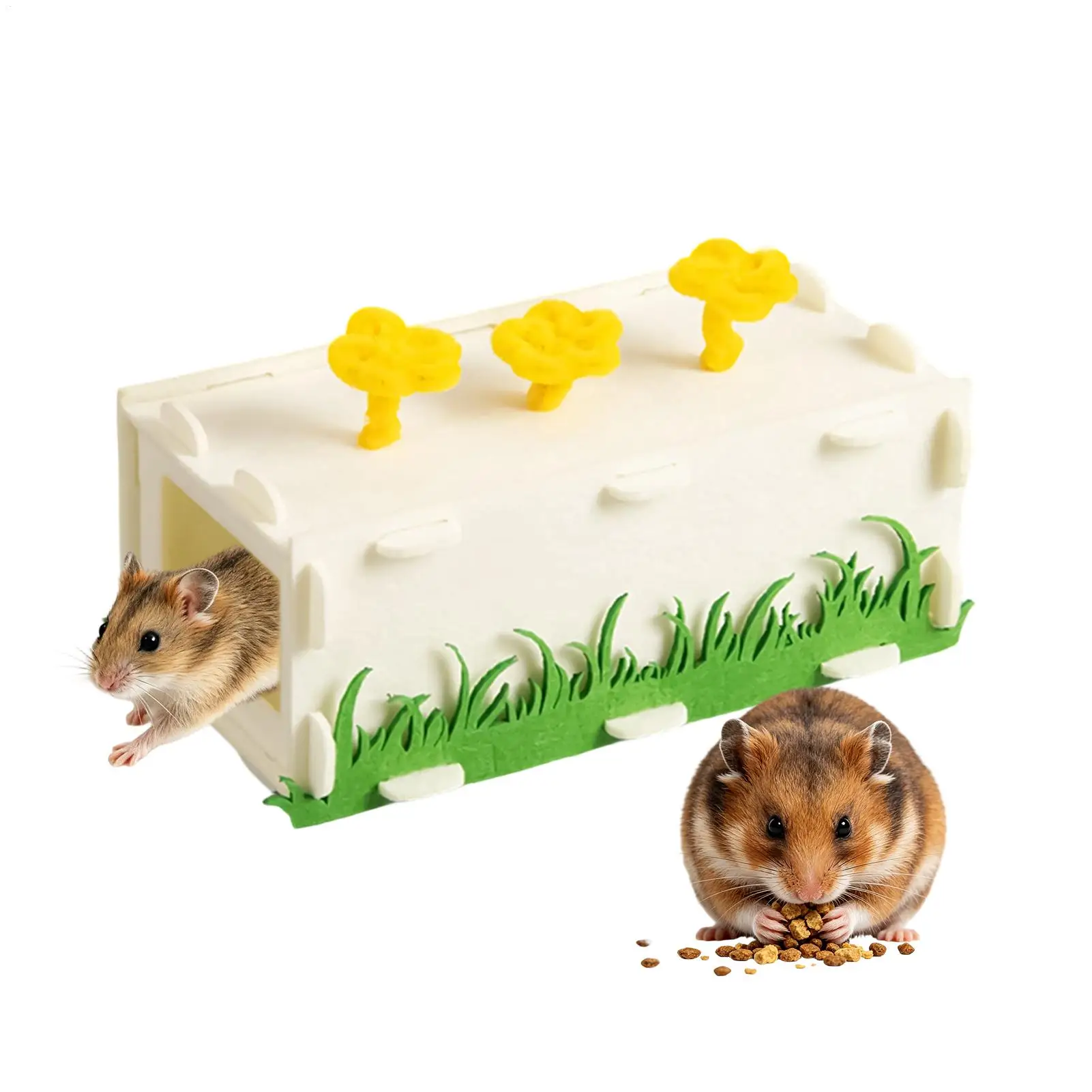 Hamster Tube Rectangular Pet Resting Tunnel Dwarf Tube Toy for Hamster Gerbil Hedgehog Chinchilla Bunny Ferret Guinea