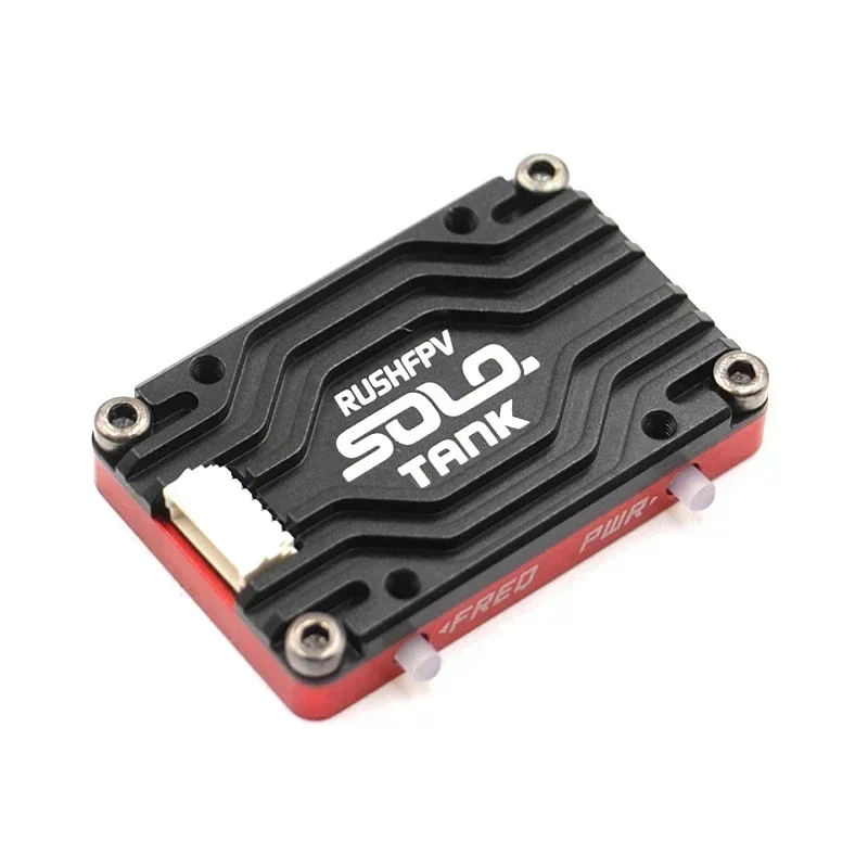RUSH Solo Tank 5.8GHz 1.6W VTX, ตัวเครื่องอะลูมิเนียม CNC พร้อมไมโครโฟนในตัวและพัดลมระบายความร้อนสำหรับโดรน FPV ระยะไกล