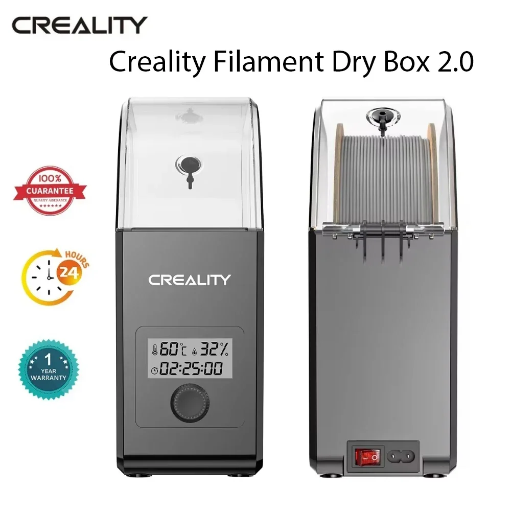 

Creality 3D Printer Filament Dry Box 1KG 2.0 Adjustable Temperature 45℃-65℃ Real-time Humidity Monitoring Hot-Air Heating 0-24h