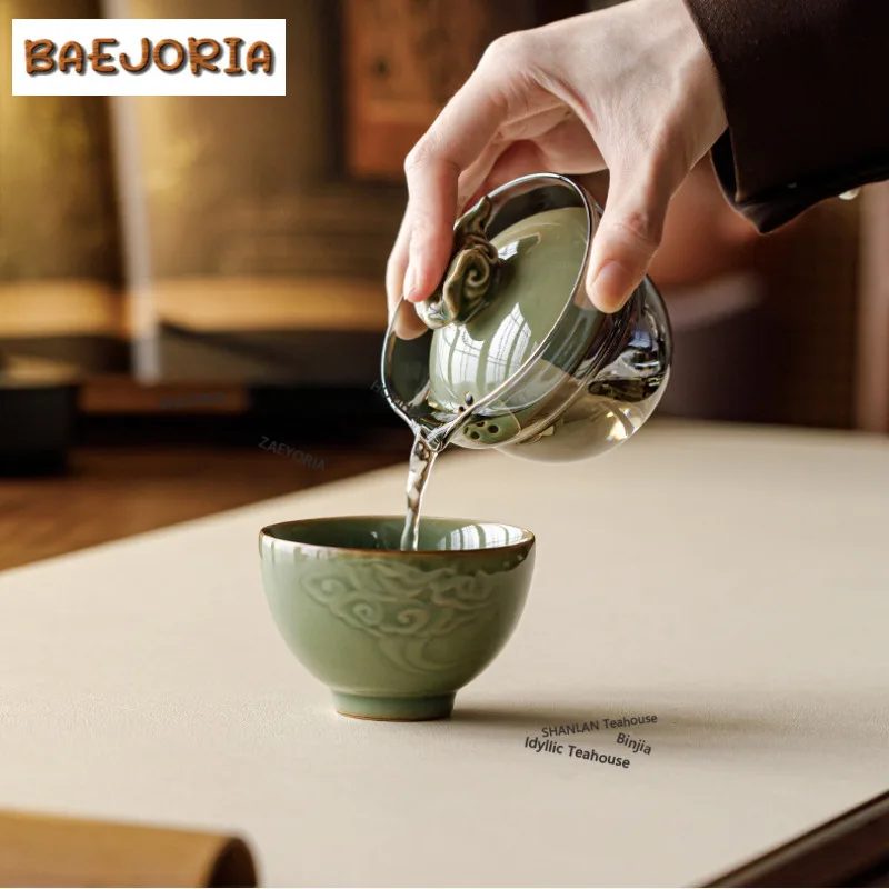 Bamboo Green Travel Tea Set Kit Boutique Teapot And Tea Cup Set 1 Pot 2 Cups Tea Making Organizer Portable Camping Stock Bags