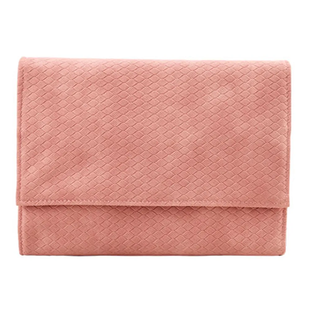 

Сумка-органайзер для хранения украшений, многофункциональная, складная, портативная, для путешествий, с мягким внутренним слоем, изысканным узором, большая