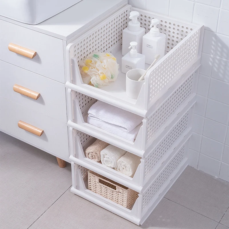 Stackable Clothes Storage Basket Drawer Storage Basket Wardrobe Storage Layered Partition Wardrobe Storage Basket