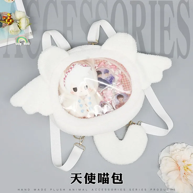 Plush, Cute Angel Cartoon Bag, Cartoon Lolita Anime Backpack, Two-dimensional Backpack, Girl's Comic Convention, Everyday Outing