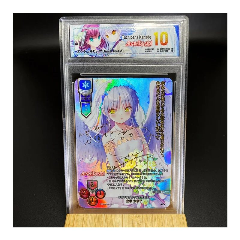 Diy Homemade Weiss Schwarz Angel Beats! Tachibana Kanade Overlord albedo Rating Card Brick Collection Card Toys Gift