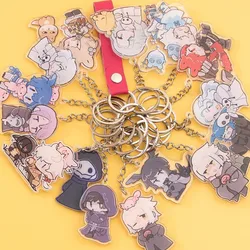 Game FF14 Fantasy XIV Keychain Cute G'raha Tia Emet-Selch Ancient Acrylic Pendant Keyrings Cosplay Props Fans Gifts