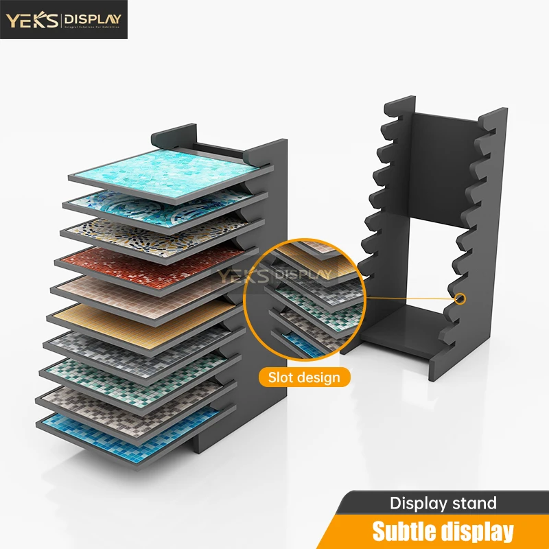 custom.Custom Simple Modern Desktop Display Rack Quartz Tile Stone Showroom Rack Stand