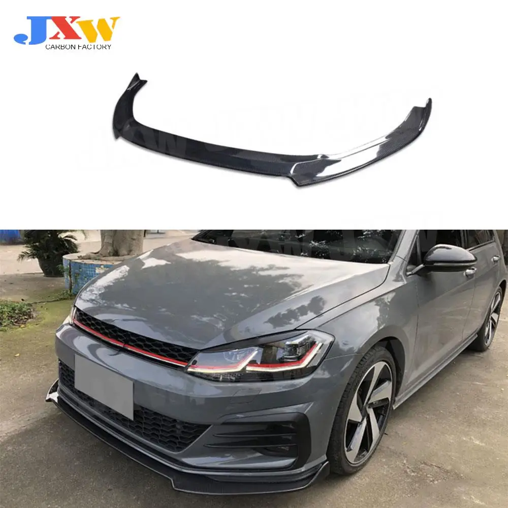 

Carbon Fiber Front Bumper Lip Spoiler For VW Volkswagen MK7.5 Golf 7.5 GTI 2018 2019 FRP Head Chin Shovel Protector