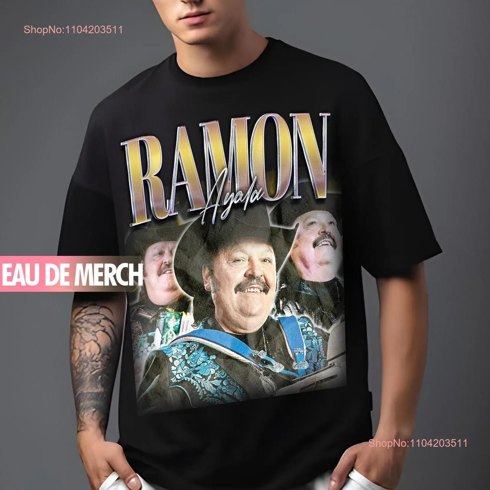 تي شيرت RAMON AYALA TEES Vintage تي شيرت 90s Tribute Merch Retro بأكمام طويلة أو قصيرة