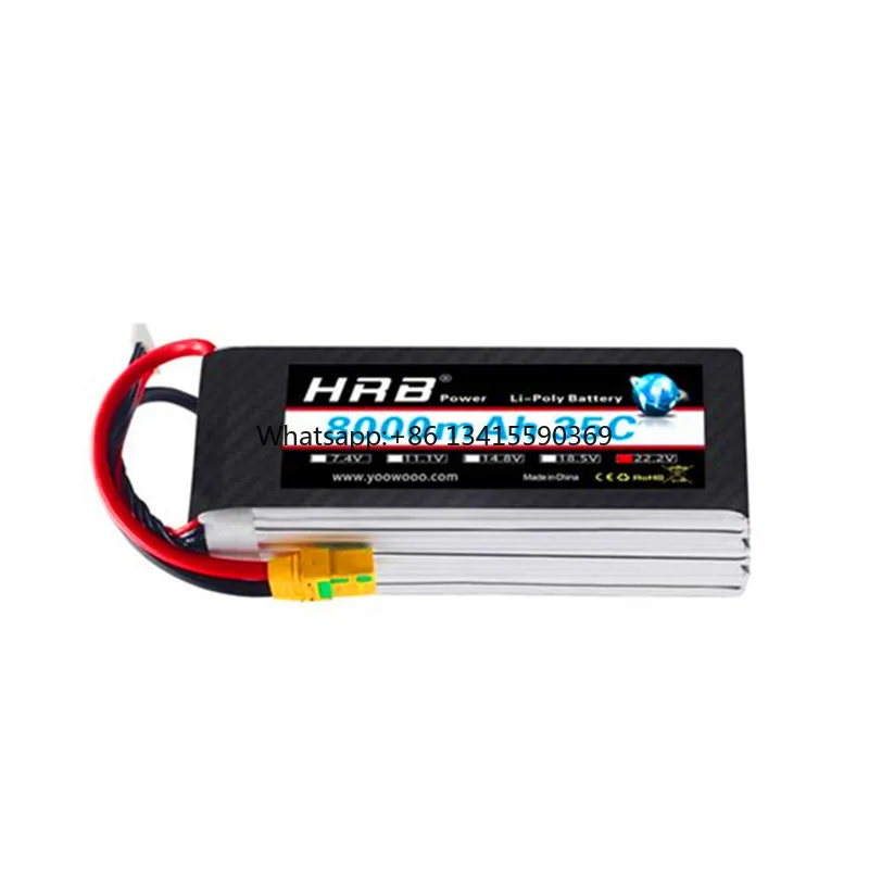 

HRB 4S 14.8V 35C 8000mAh Lipo battry with XT60 or XT90 Plug for FPV Parts RC Car Truck drne Made of Durable Plastic