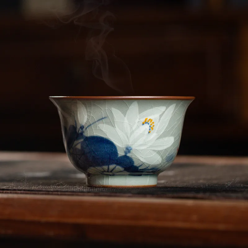 

Hand-Painted Cerc Tea Cup Ancient Chinese Sle Gongfu Tea Cup Personal Cup Guest Cup Owner Cup Single Cup Crd Design