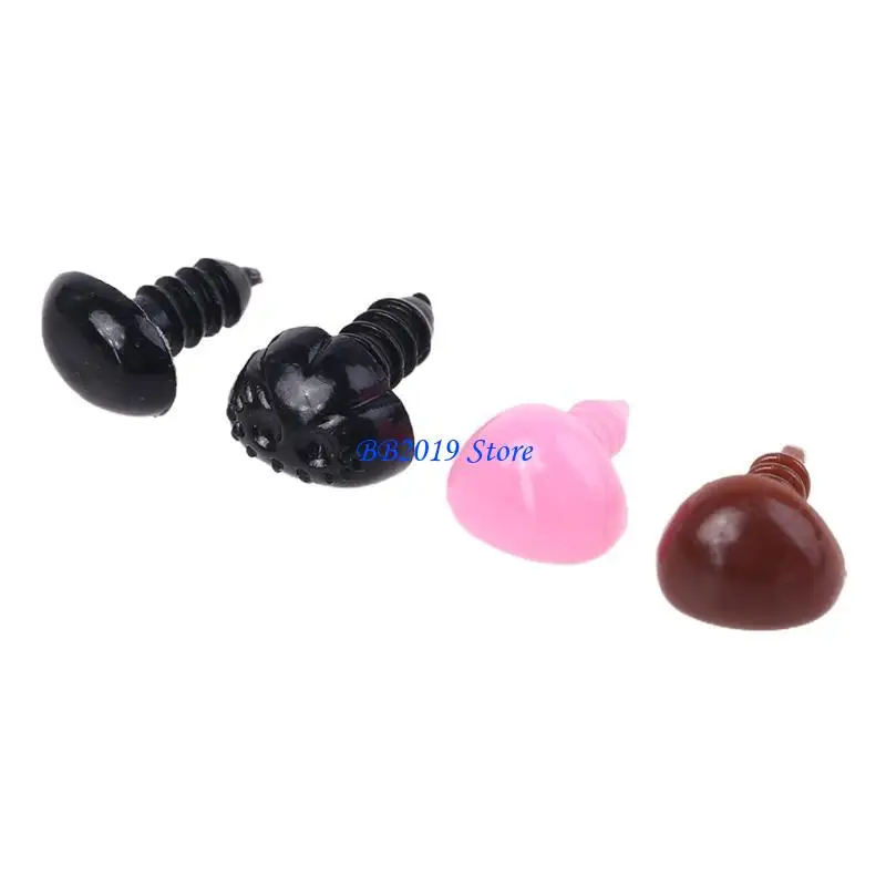 Q0KB 50pcs/set for Triangle Nose Round Safety Eyes with Washers for Bear Puppet Dolls Accessories