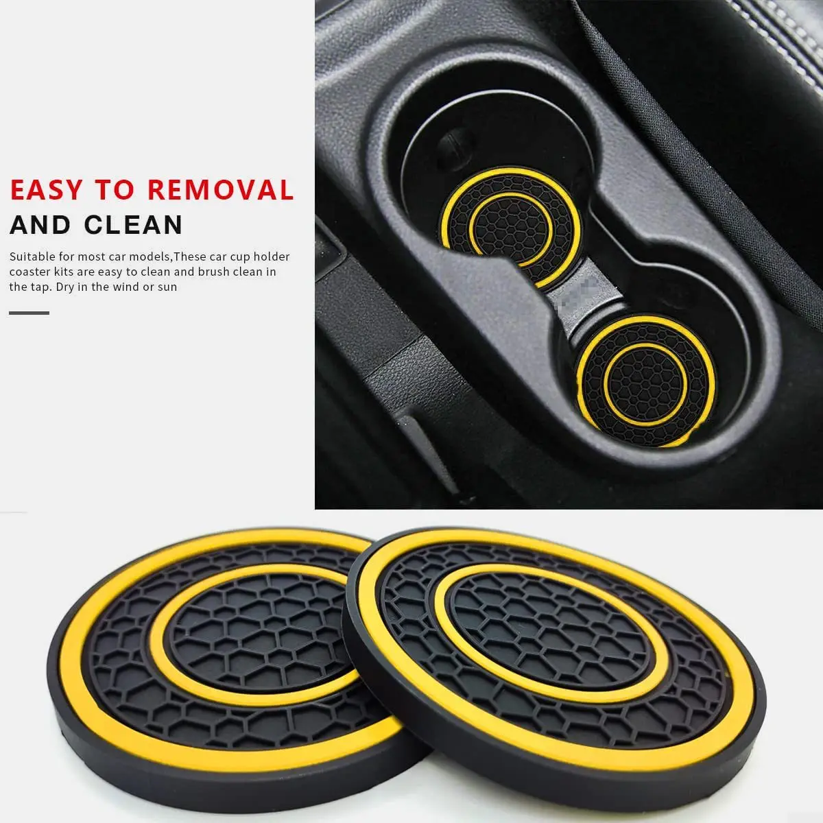 2 stücke Nicht-slip Auto Wasser Tasse Pad Für Tesla Und SUV Limousine Gummi Matte Für Flasche Halter Coaster auto Innen Anti-skid Tasse Halter – Detail 12