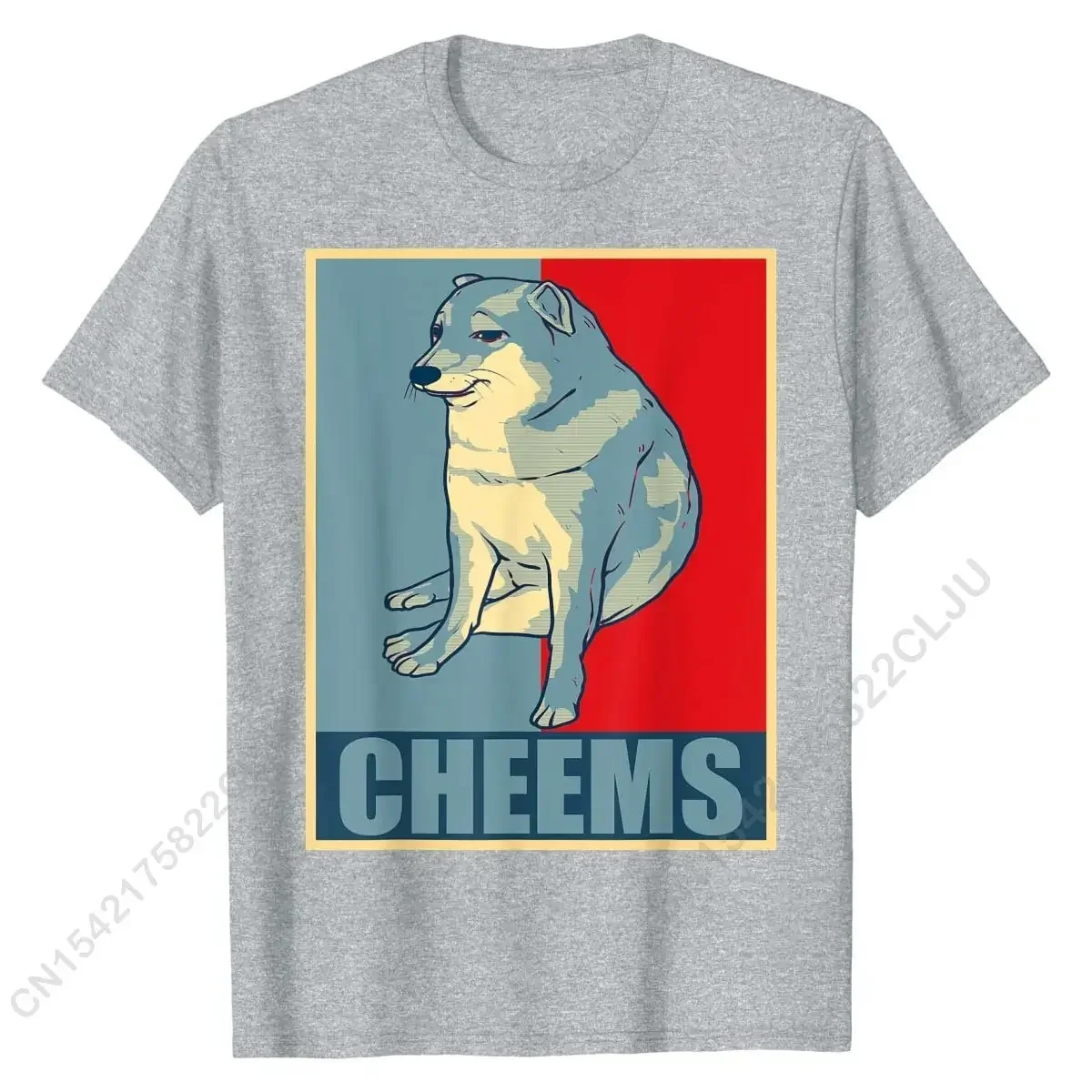 Cheems For President Hope Poster T-Shirt Custom Cotton Men's Tops & Tees Summer Cheap Tshirts