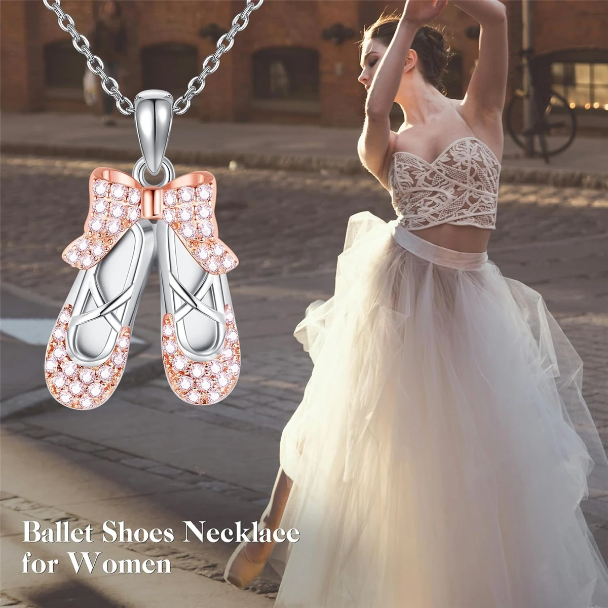 Exquisite Elegant Dance Shoes Necklace for Women Fashion Pendant Perfect Ballet Lovers Birthday Anniversary Jewelry Gift