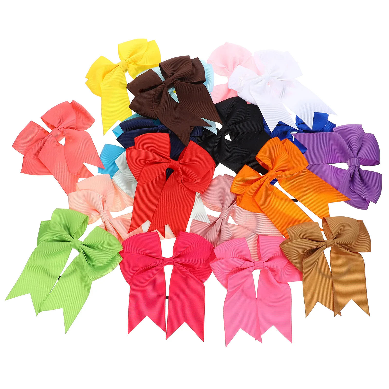 

20Pcs Colorful Bowknot Hair Bands Elastic Ponytail Holders for Teens Casual Party Hair Scrunchies