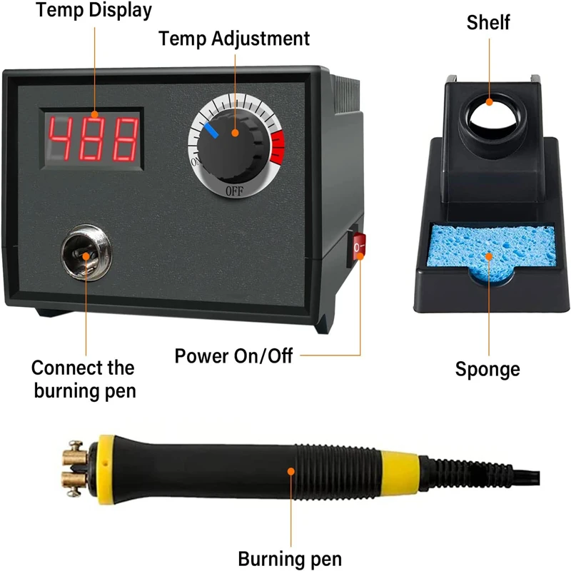 Pyrography Machine Wood Burner Pyrography Pen Burning Machine Gourd Crafts Hot Welding Wire for Painting Tool Set