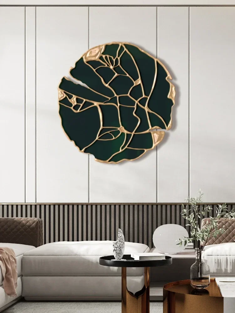 Living Room Wall Decorations Pendant Sofa Background Wall Hangings Metal Circle Simple Modern Restaurant Wall Hanging