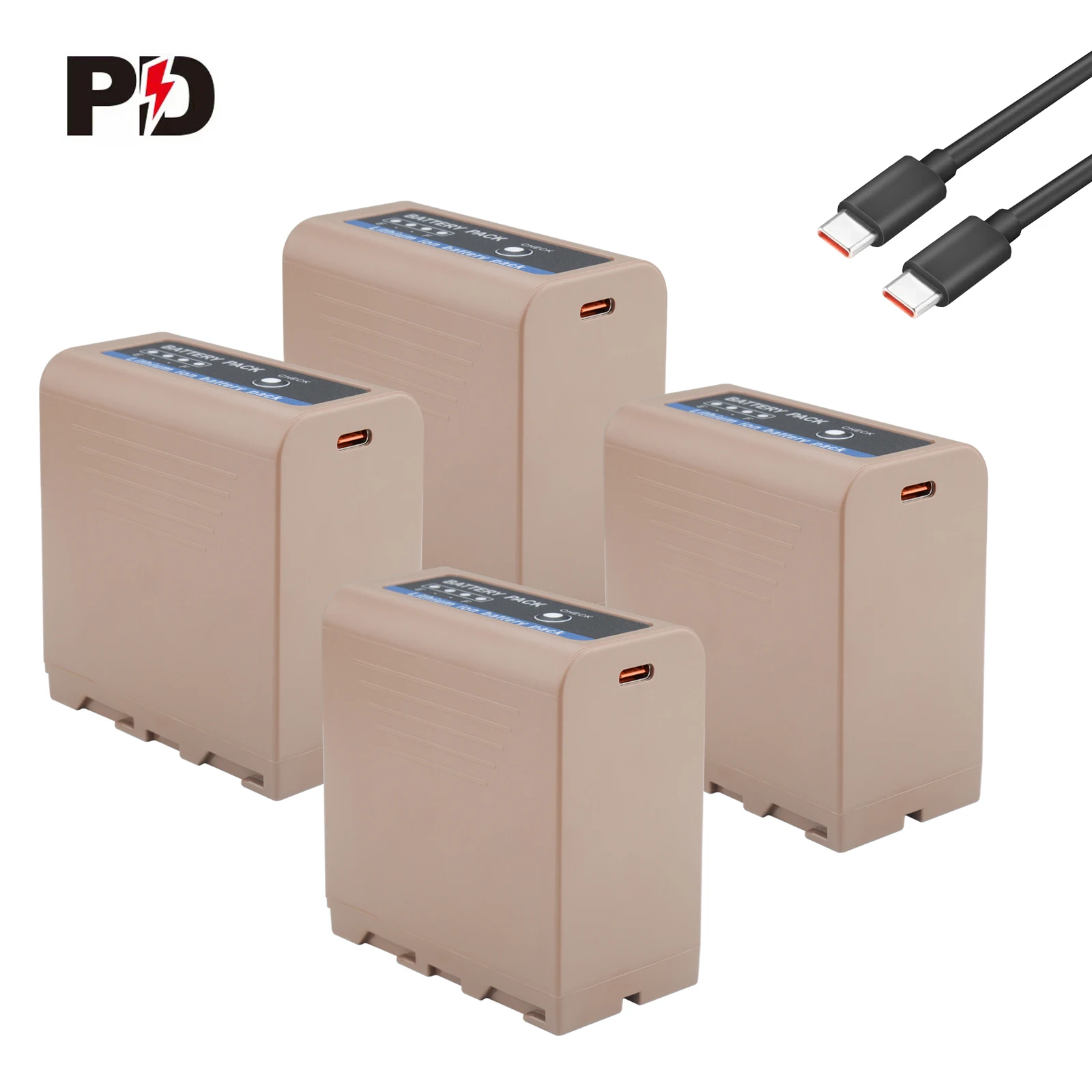 PD 20W Fast Charging NP-F970 NP-F980 Battery for Sony NP-F970 F750 F550 for Monitor LED Video Light Camcorder