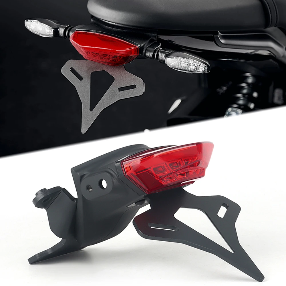 

For Trident 660 Trident660 2021-UP Motorcycle Chain Shell Rear Short Tail Stock License Plate Holder Tailstock Bracket LED Light