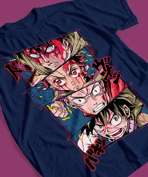 T-shirt for Anime Animes Furia y Batallas