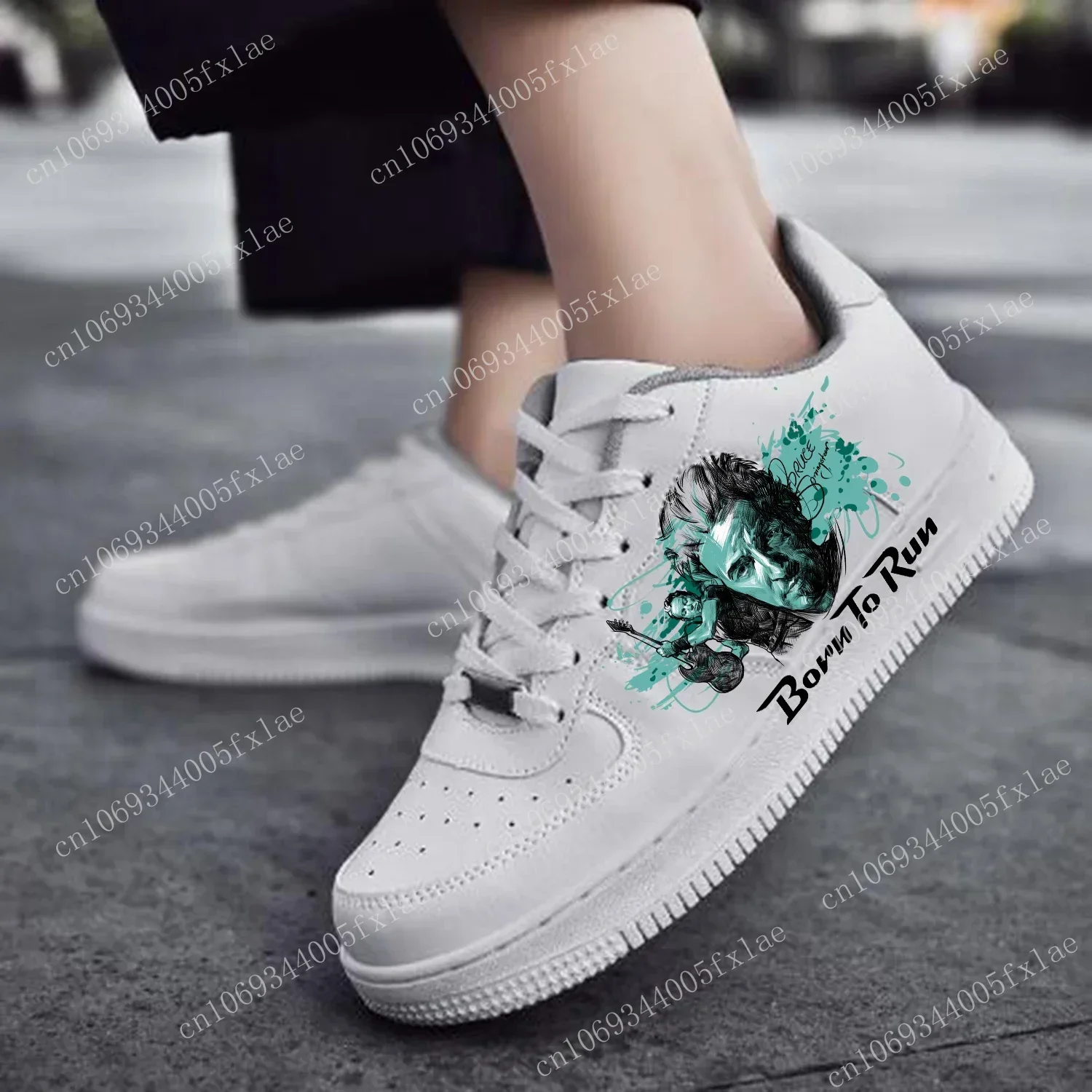 Bruce Springsteen Born To Run AF Basketball Mens Womens Sports Run High Quality Flats Force Sneakers Lace Up Mesh Custom Shoe