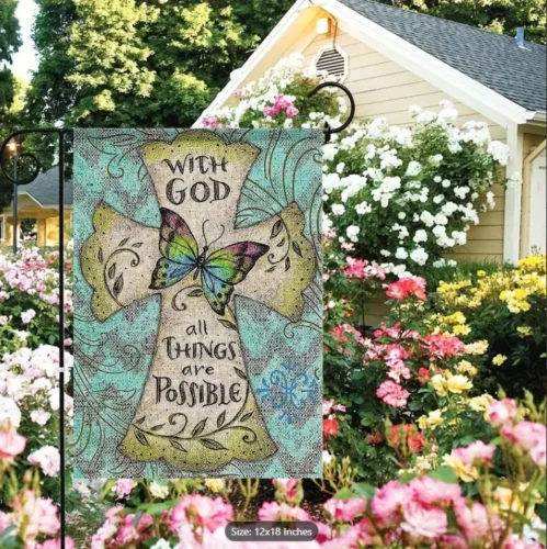 Easter Easter Decorative Religious Garden Flag, Double-sided. 12