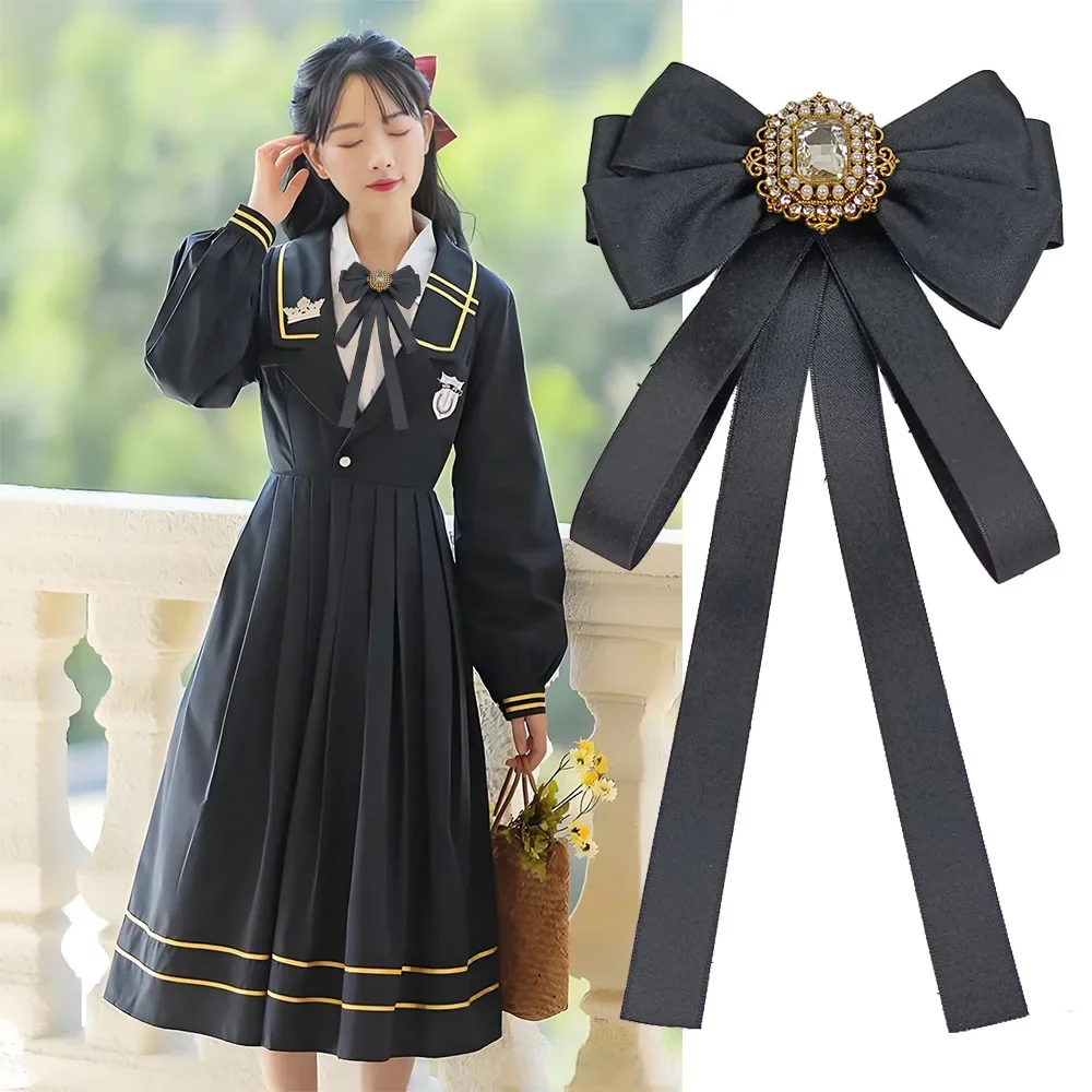 

Women's Bow Ties Brooch Handmade Jewelry GiftsVintage British Korea College Style Collar Flowers Shirt Sweater Accessories Pins