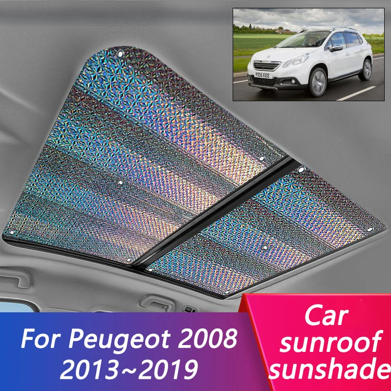 2X Sunshade For Peugeot 2008 A94 2013 2014 2015 2016 2017 2018 2019 Car Sunroof Sunshade Heat Insulation Cover Sun Accessories