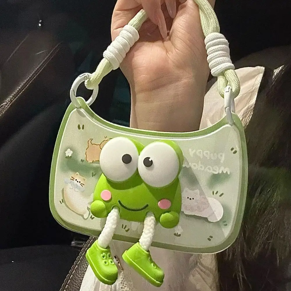 Kero Kero Keroppi Handbag shape Hanging rope Campus Card Subway card Work card protect set decorate Key buckle Bag decoration