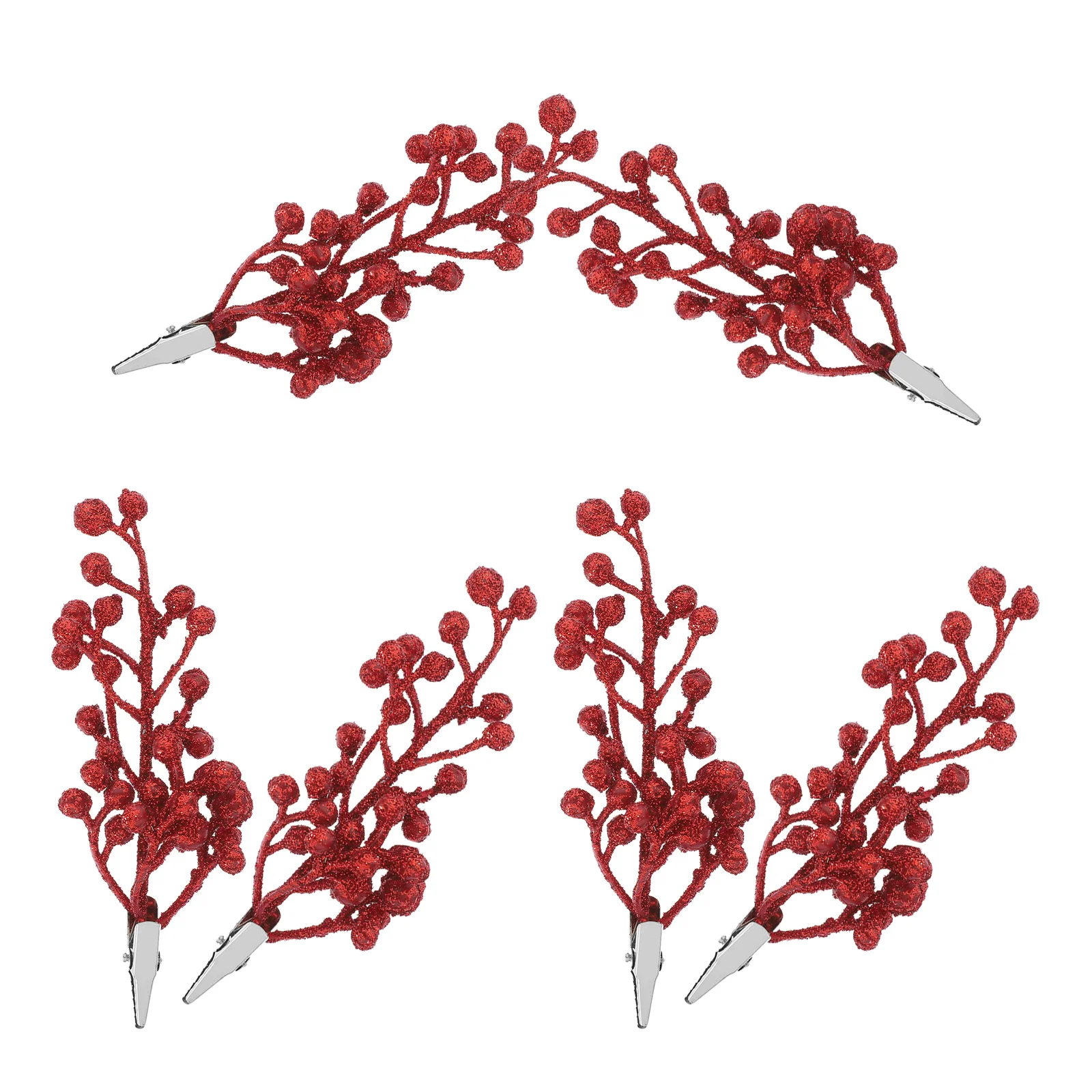 6 قطعة شجرة عيد الميلاد الديكور الاصطناعي التوت ينبع مشرق ملون شجرة عيد الميلاد يختار عطلة ديكور حفلات DIY بها بنفسك إكليل صنع