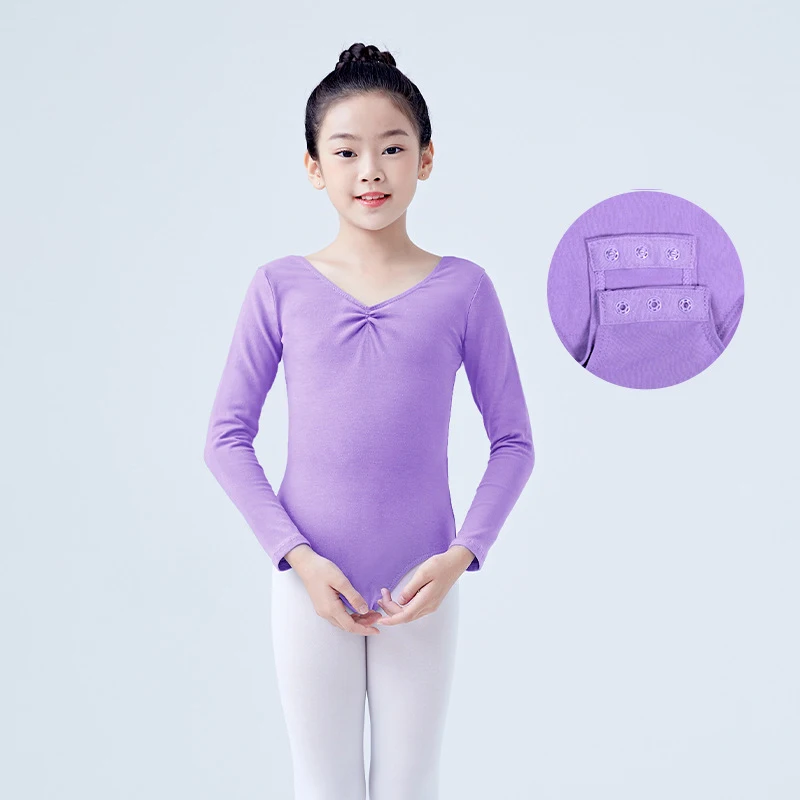 بدلة باليه بأكمام طويلة لممارسة الرقص الاحترافية للأطفال البنات من أجل أزياء أداء الدرجات