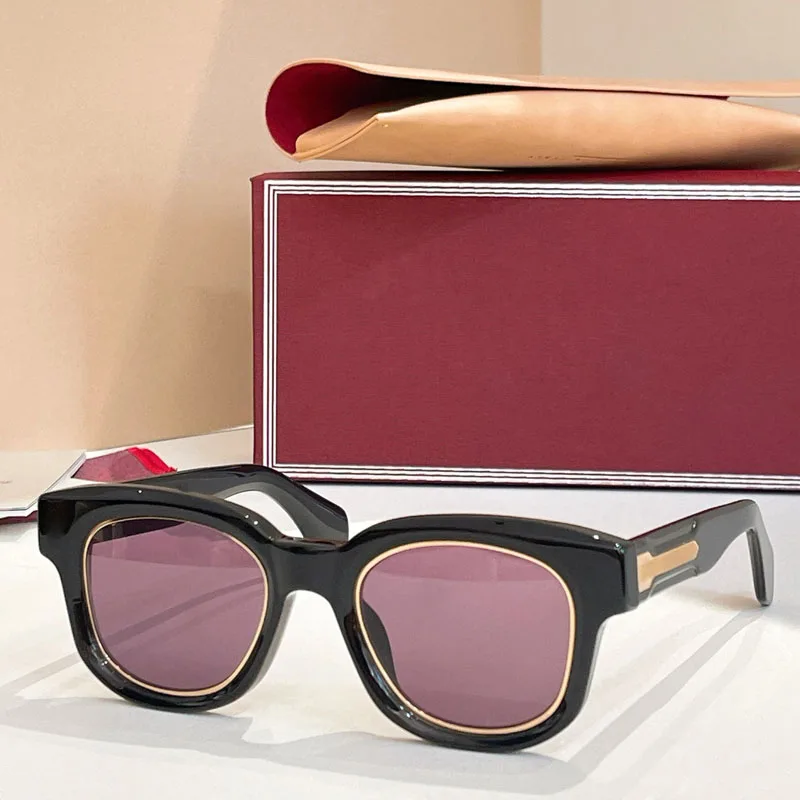 

Gradient High Quality UV400 FashionThick Acetate Handmade Sunglasses for Men Women Square Designer UV400 Eyeglasses with Case