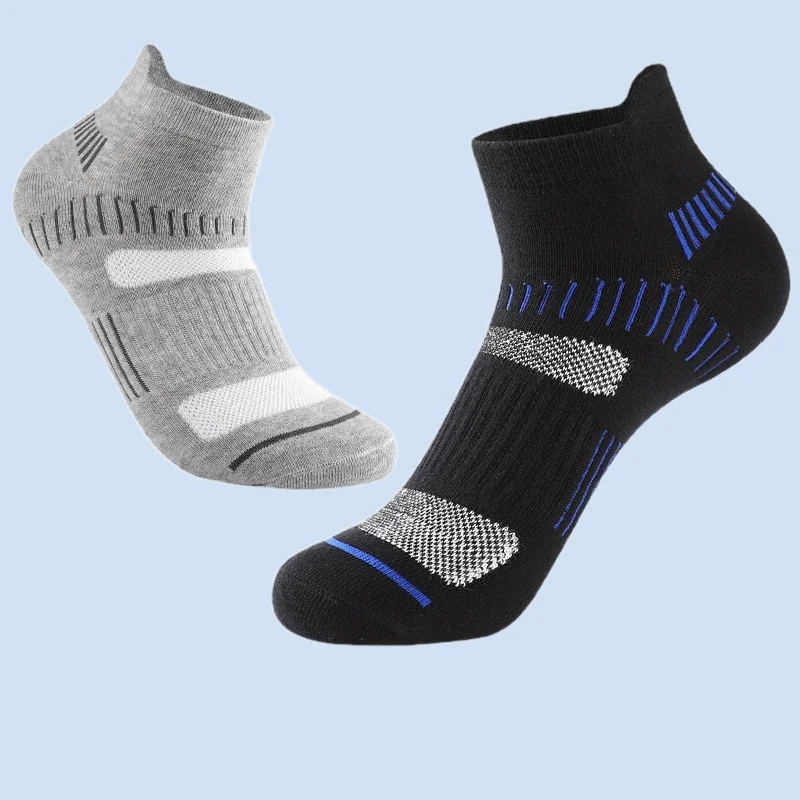 Calcetines deportivos de algodón para hombre, medias cortas de alta calidad, absorbentes del sudor, antiolor, bajo, boca baja, para las cuatro estaciones, 5 pares