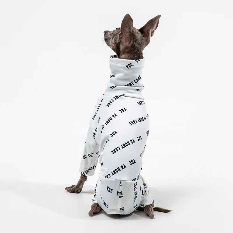 Italian Greyhound Clothes Winter Warm Dog Clothes Print Whippet Clothes Greyhound Dog Coat Four-legged Elastic Pet Clothes