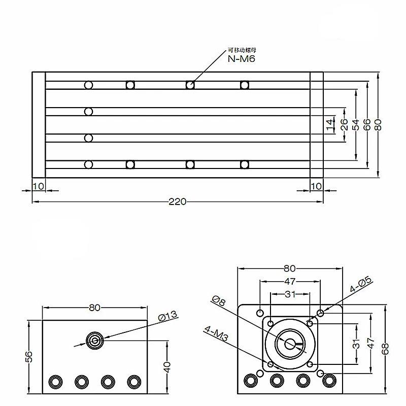 Imagem -06 - Parafuso Esférico Ggp 50700 mm Curso Eficaz Guia Linear Cnc Trilho de Palco Mesa Deslizante Módulo Atuador de Parafuso Esférico com Motor