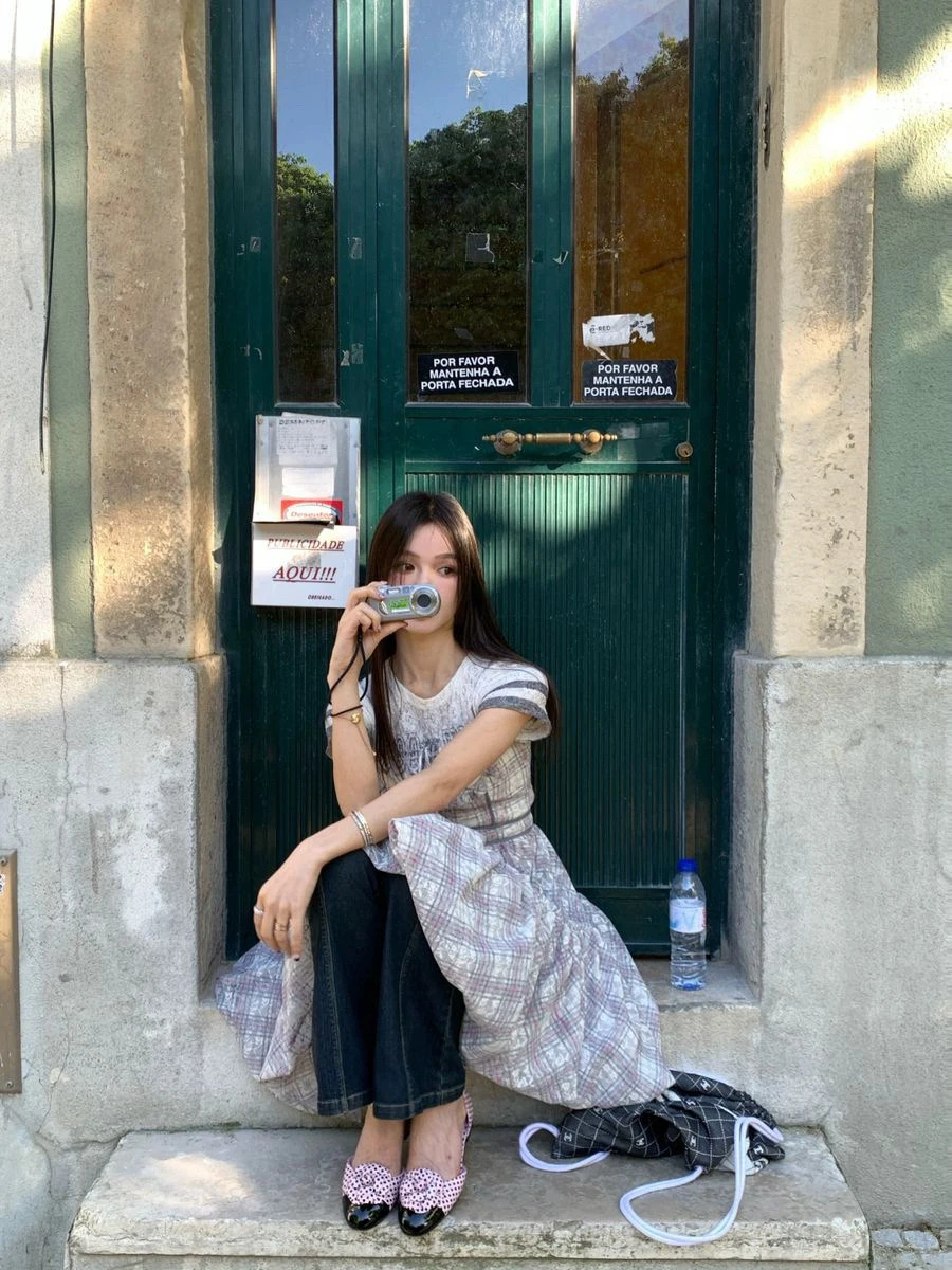 

Princ Sle Кружева Dr с Saes Весна Лето Новое поступление в горошек с рисунком для поездок на работу и высокой талией из полиэфирного волокна