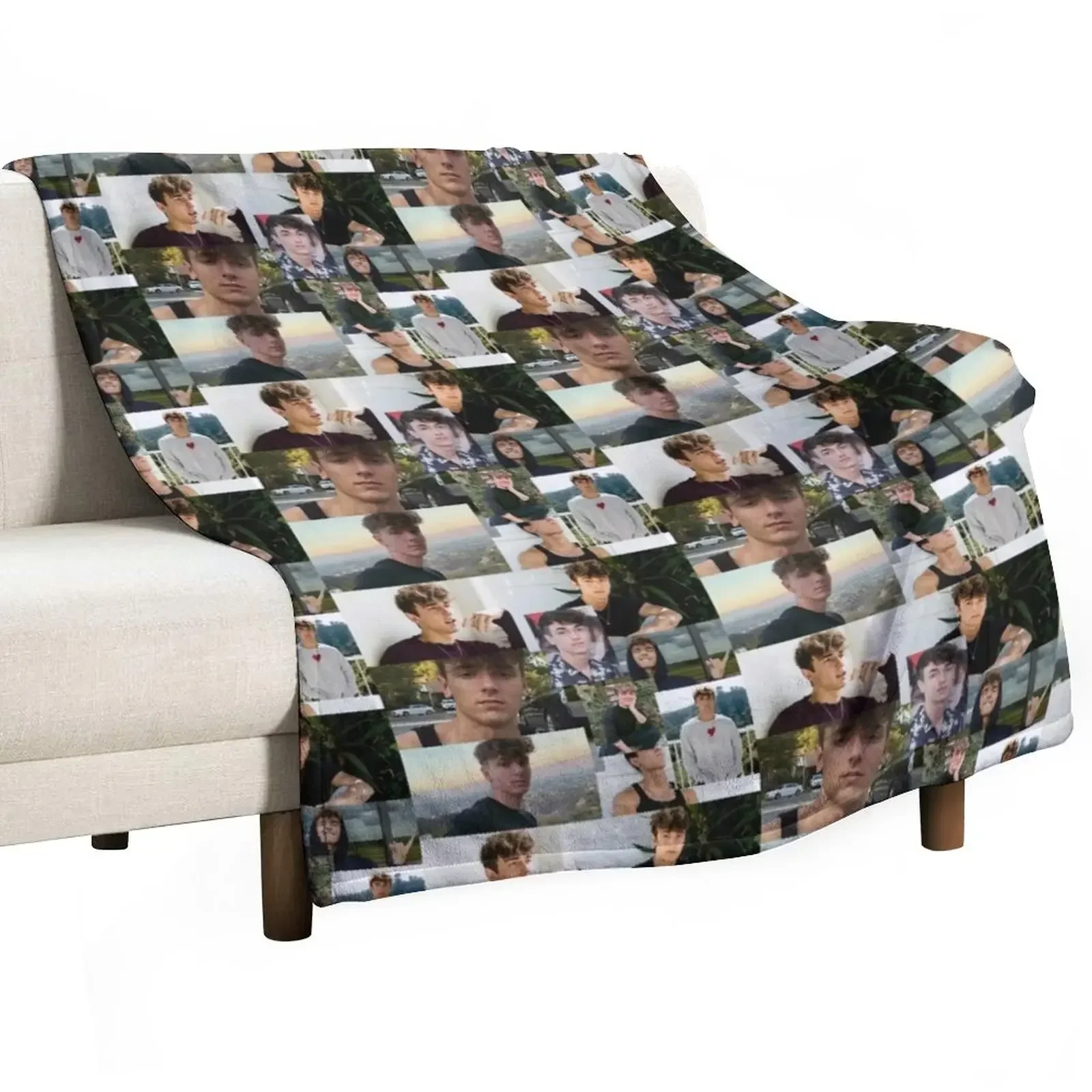 

Bryce Hall collage Throw Blanket Single Soft Plush Plaid Blankets