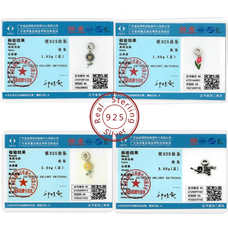 Original Charms Beads Pendant 925 Sterling Silver Sunflower Tulip Rose Carnation Flowers Beads Fit Bracelet Woman Jewelry Gifts
