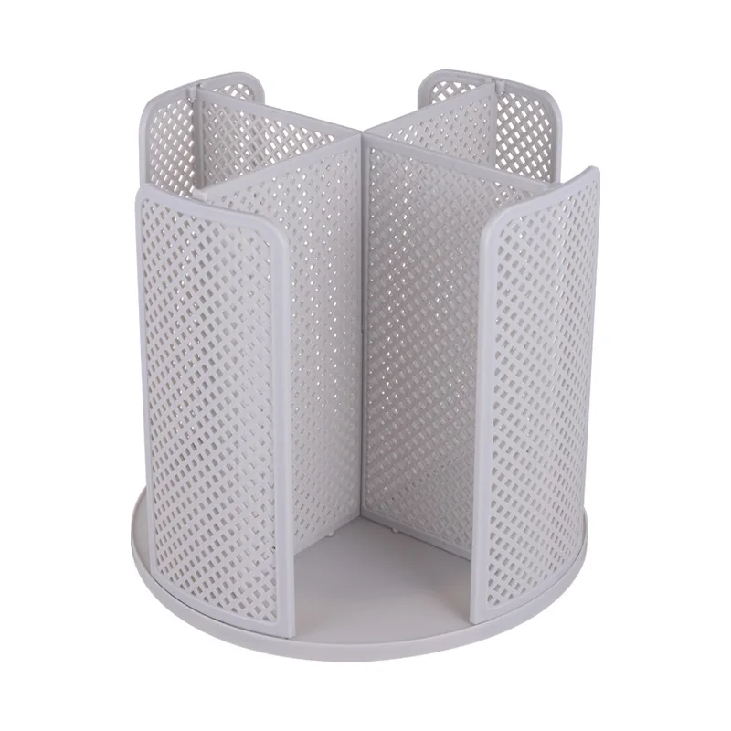 Rotatable Plastic Cup Storage Organizer 360°Dispenser 4 Compartment Cups and Lids Holder Detachable Desktop Coffee Cup Dispenser