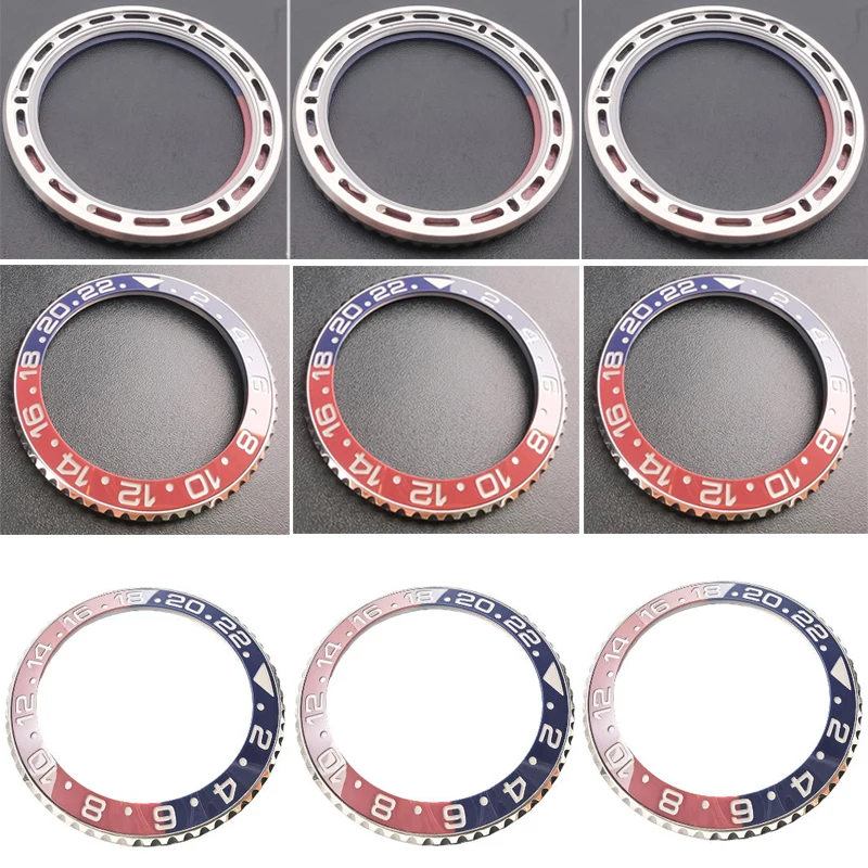 AAA Ceramic Watch Bezel For RLX GMT-MASTER 126710 Pepsi Blue and Red Bezel, High Quality Generic Watch Parts