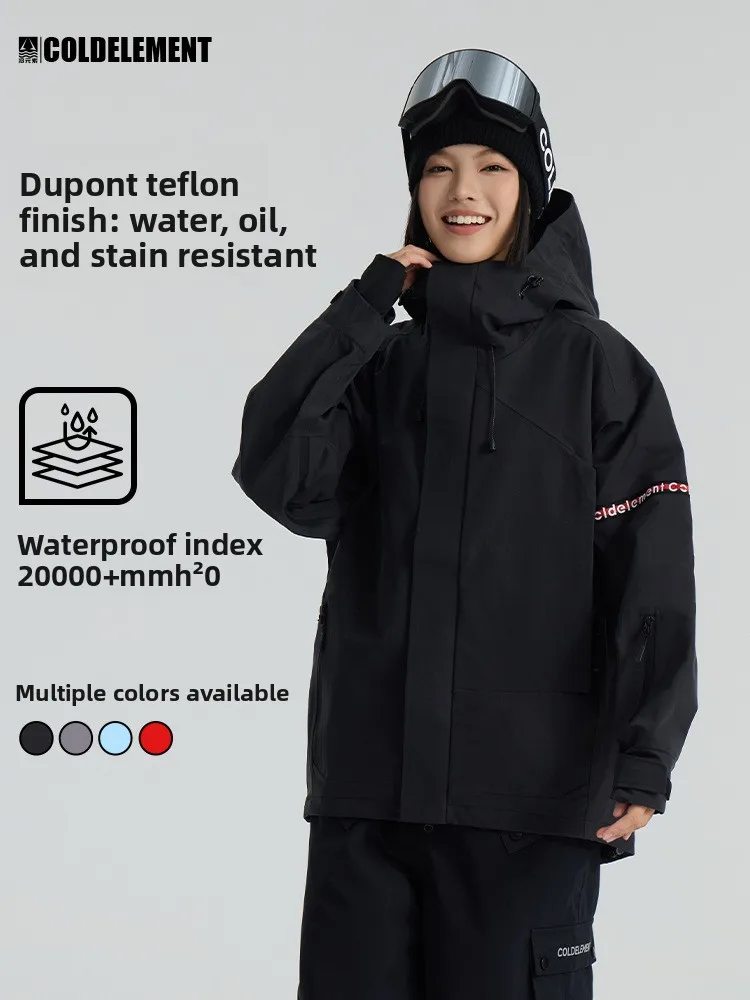 

Winter New 3L High-End Outdoor Professional Ski Suit For Women, Waterproof, Warm And Thickened Ski Jacket For Men