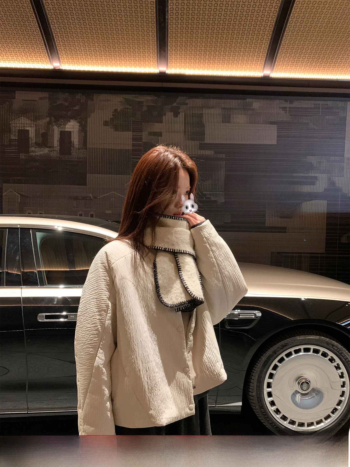 

Lightweight Warm Cotton Jaet Women's Loose Fit round Ne Button up Autumn Winter Outerwear Comfortable Versatile Casual Sle