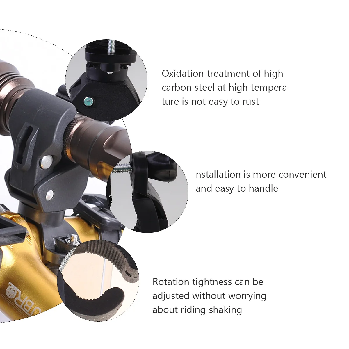 

2pcs Light St Plastic Holder Flashlight Bracket Headlamp Accessory Bike H Flashlight Bracket Road Lamp Rack Bicycle