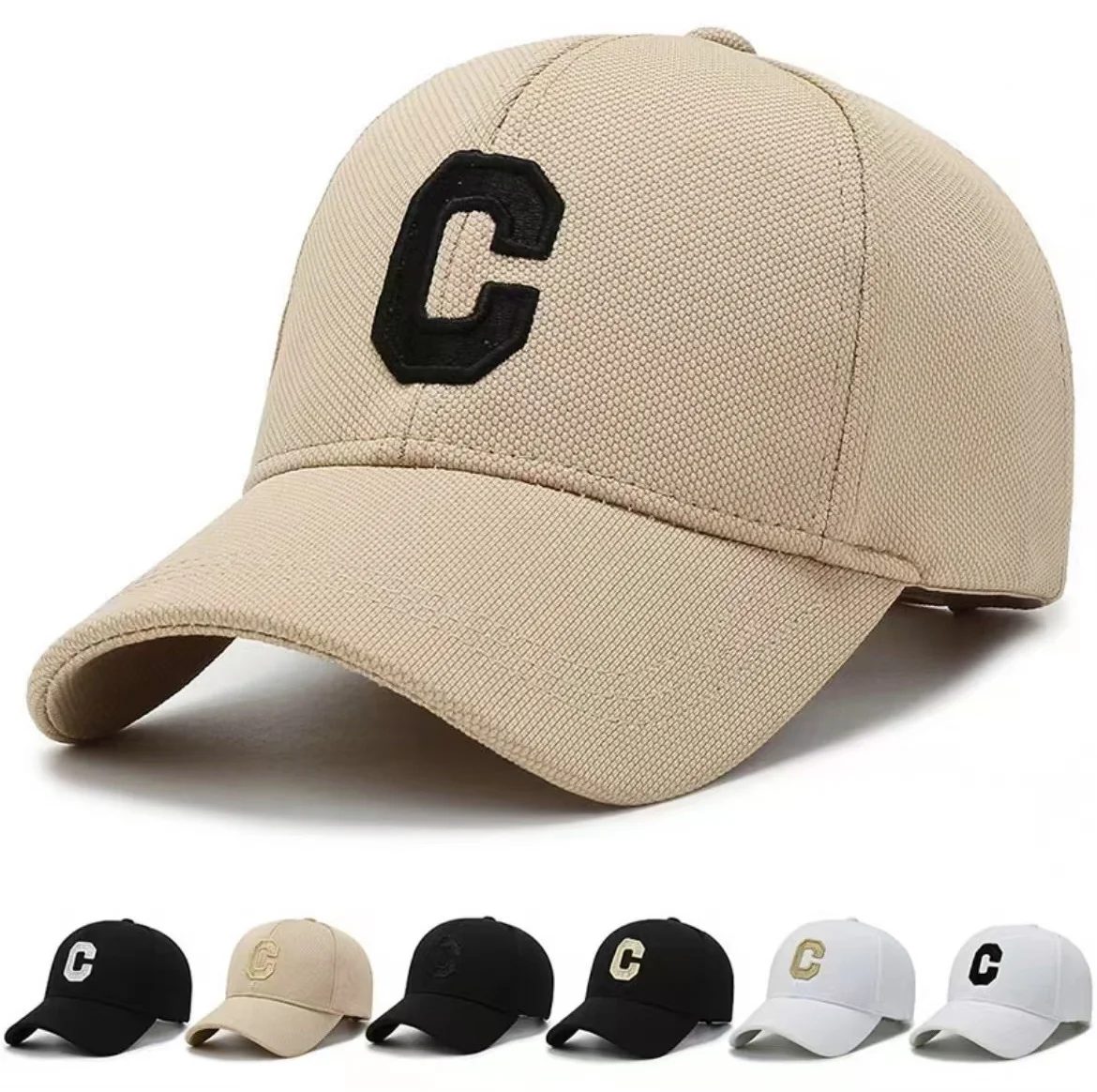 New Baseball Cap New Ins Letter C Hat Women'S Spring Summer Korean Version Simple Fashion Versatile Alphabet Student Tongue Cap