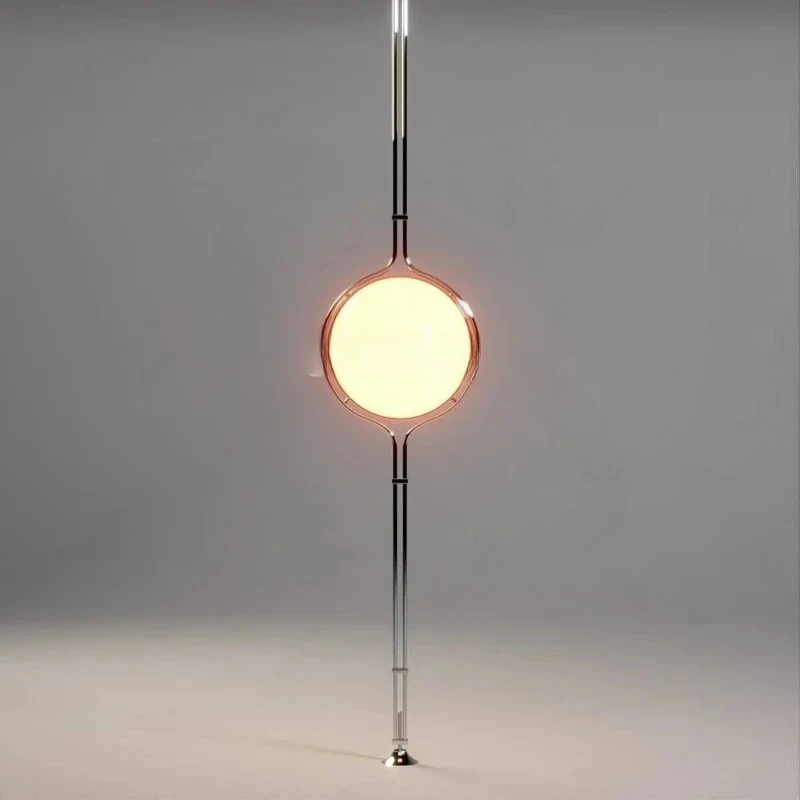

Minimalist Creative Chrome Metal Floor Lamp White Yellow Acrylic Ball Standing Lamp Living Room Hotel Room Sofa Decoration Lamp