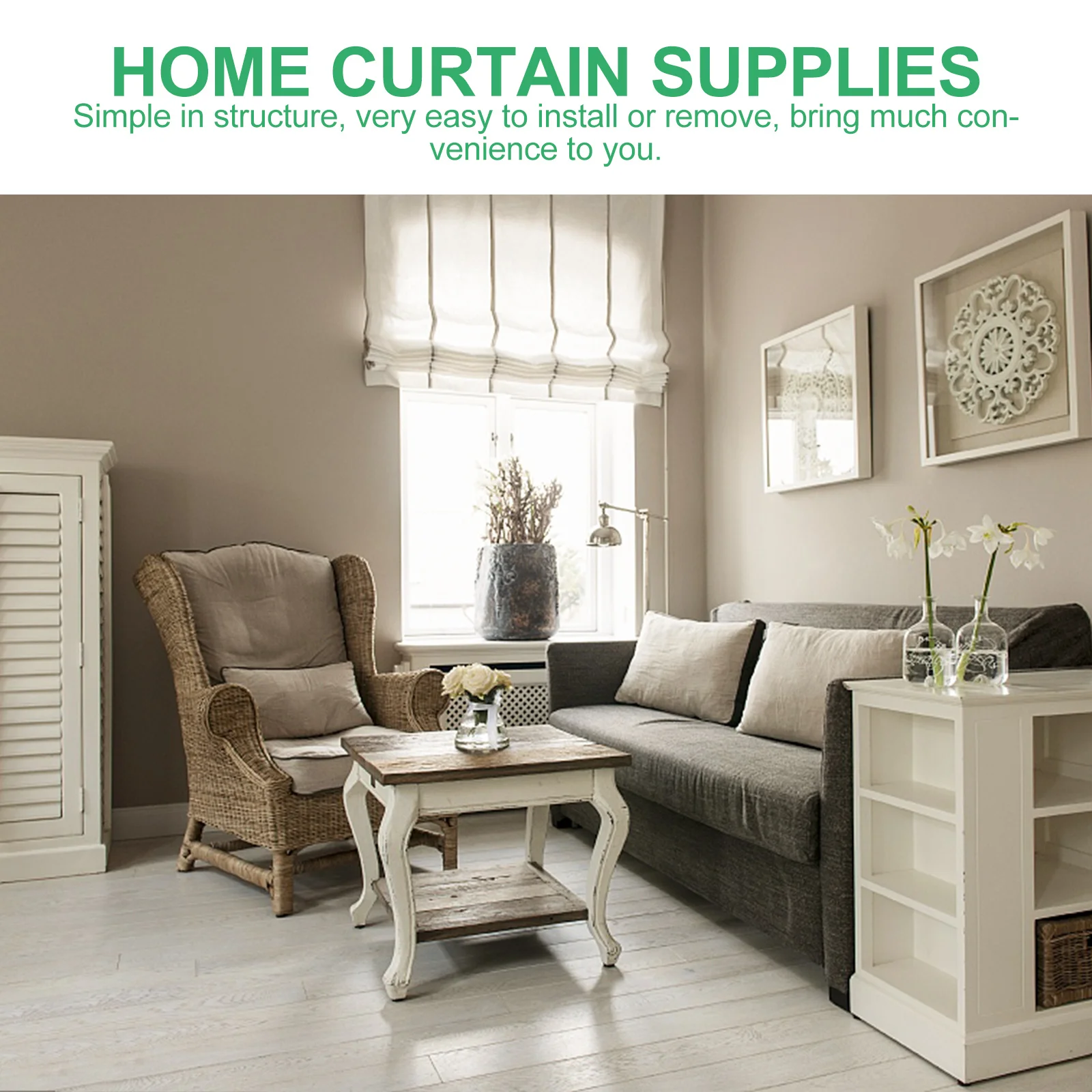 

2Sets Roller Blind Brackets Metal Curtain Fixing Parts Heavy Duty Curtain Rail Installation Bracket for Home Office Window