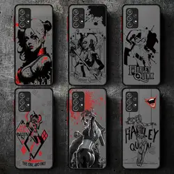 Villain H-Harley Quinn Phone Case for Samsung Galaxy  A21s A22 A23 A24 A32 A33 A34 A50 A51 A53 A54 A70 A72 A73 5G Matte Cover