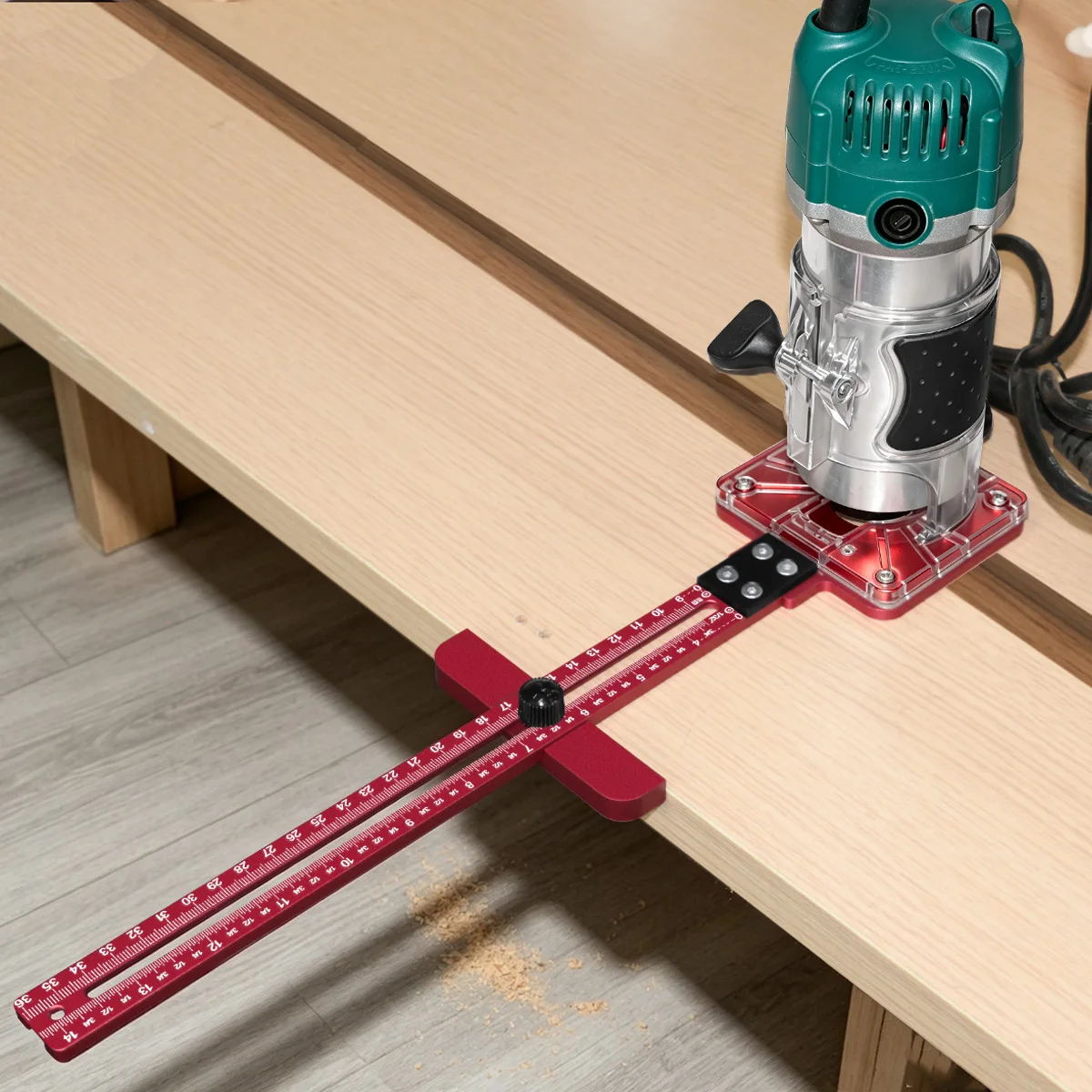 Aluminum Router Milling Bracket, Circular Cutting Jig, Groove Guide and Circle Cutting Tool for Woodworking Router and DIY