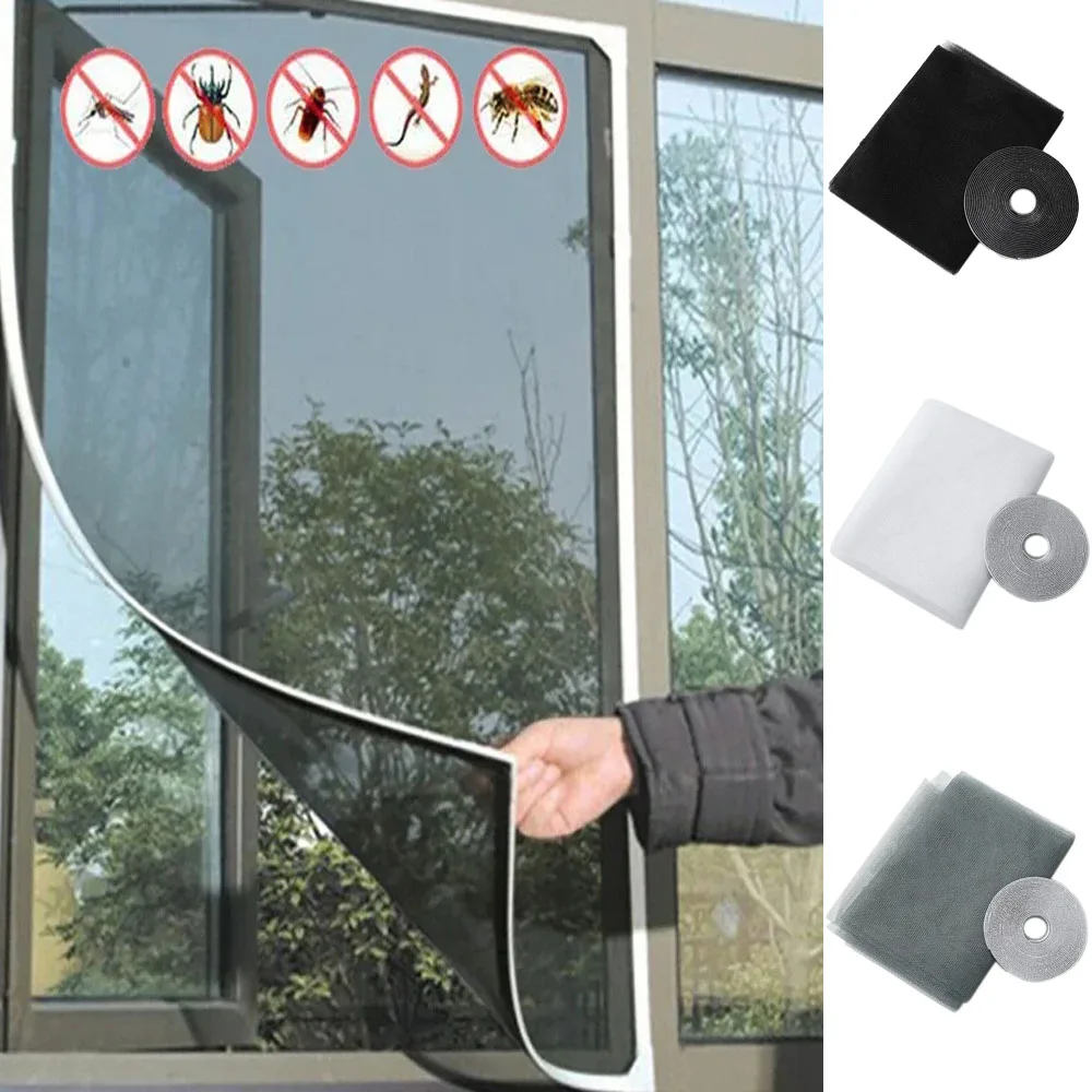 1PCS Fly Mosquito Window Net Insect Mesh Sheer Curtain Door Mosquito for Window Protector Household Bed Home Textile Garden